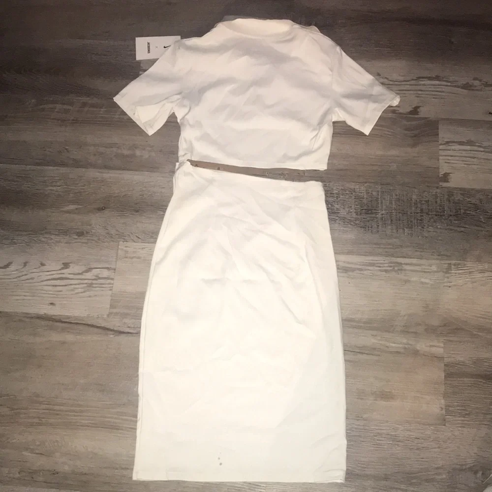Nike Jacquemus white and cream skirt set size XS NWT - Picture 10 of 16